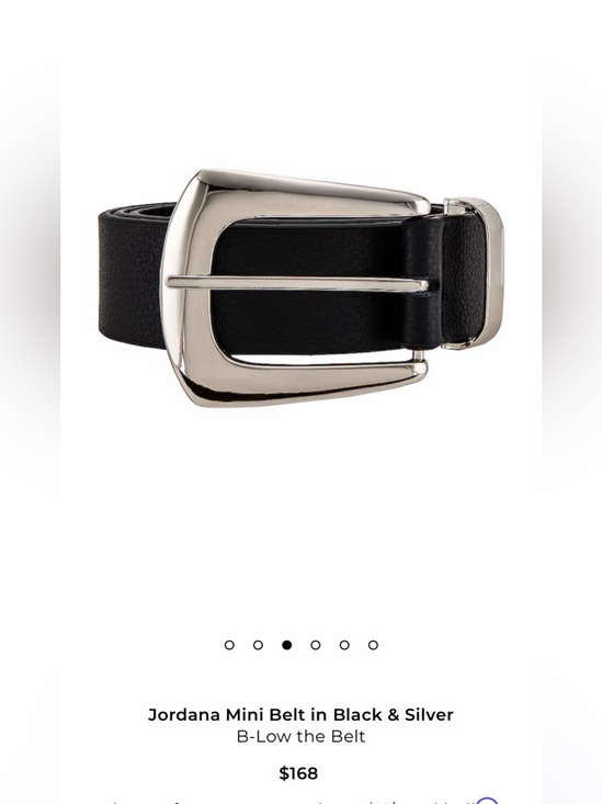 B-Low The Belt | Jordana Mini Belt in Black and Silver main image 5